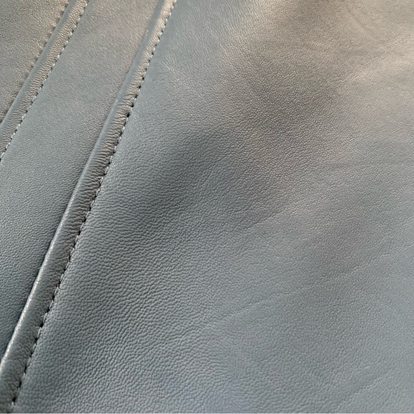 Neiman Marcus The Leather Collection Blue Leather Jacket XS worn once like New - Picture 14 of 16